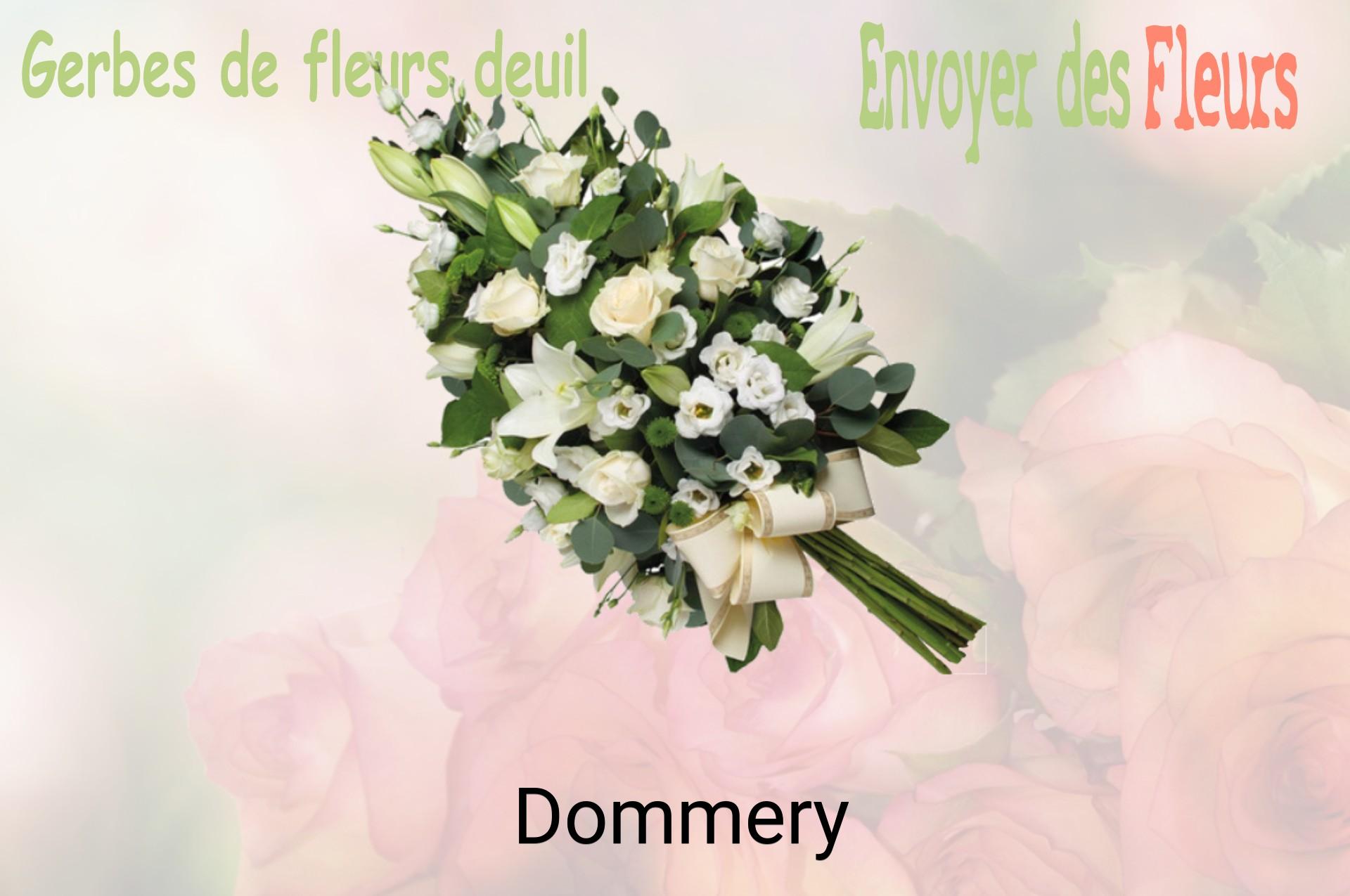 Gerbe de fleurs de deuil livrée à Dommery